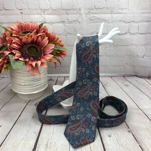 vintage Christian Dior silk tie paisley designer professional business office